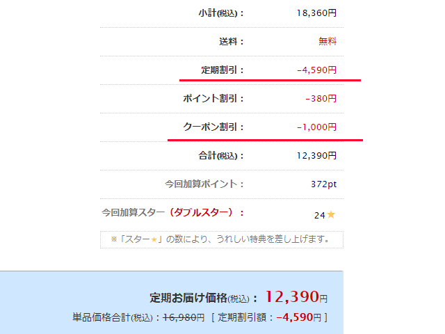 ビーグレンセールで定期割引とクーポンを使うといくら
